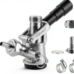 MRbrew Keg Coupler D-System Brass Tap with 5/16" Beer & Gas Barbs-0