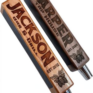 Laser Beer Tap Handle by Custom Brew Gear – Cherry Walnut Chalkboard-0